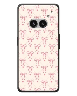 Чехол для Nothing Phone (2a) Plus с картинкой «Розовые бантики Coquette»