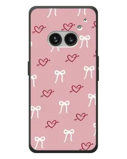 Чехол для Nothing Phone (2a) Plus с картинкой «Сердца и банты»