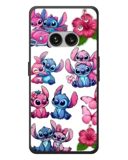 Чехол для Nothing Phone (2a) Plus с картинкой «Стикеры Stitch и Angel»