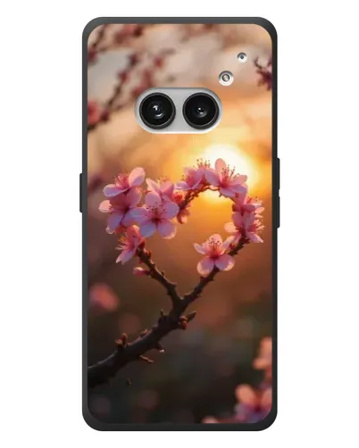 Чехол для Nothing Phone (2a) Plus с картинкой «Розовый цвет сердце на фоне заката» Чехол для Nothing Phone (2a) Plus с картинкой «Розовый цвет сердце на фоне заката»