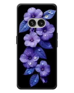 Чехол для Nothing Phone (2a) Plus с картинкой «Фиолетовые цветы с росою»
