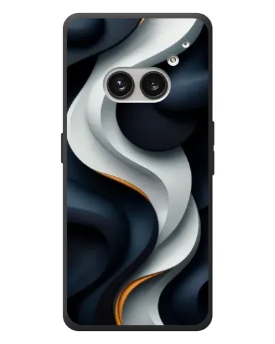 Чехол для Nothing Phone (2a) Plus с картинкой «Объемные черно-белые ленты» Чехол для Nothing Phone (2a) Plus с картинкой «Объемные черно-белые ленты»
