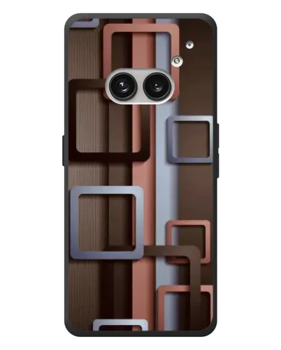 Чехол для Nothing Phone (2a) Plus с картинкой «Коричневые объемные квадраты» Чехол для Nothing Phone (2a) Plus с картинкой «Коричневые объемные квадраты»