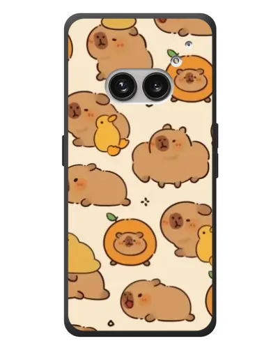 Чехол для Nothing Phone (2a) Plus с картинкой «Капибары с апельсинами»