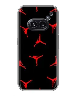 Чехол для Nothing Phone 2a с картинкой «Jordan Red Pattern»