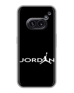 Чехол для Nothing Phone 2a с картинкой «Jordan White Logo»