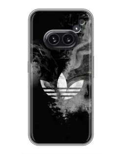 Чехол для Nothing Phone 2a с картинкой «Абстрактный дым Adidas»