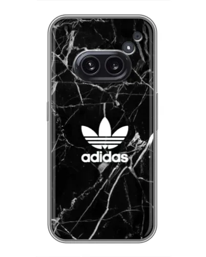 Чехол для Nothing Phone 2a с картинкой «Белый мрамор Adidas»