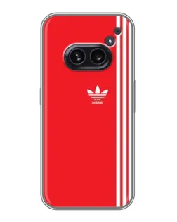 Чехол для Nothing Phone 2a с картинкой «Красный минимализм Adidas»