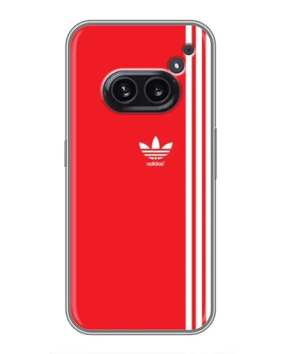 Чехол для Nothing Phone 2a с картинкой «Красный минимализм Adidas»