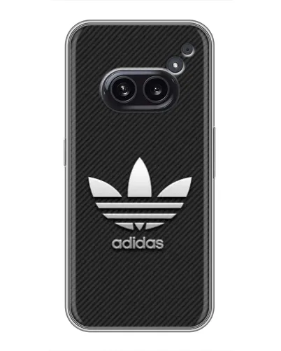 Чехол для Nothing Phone 2a с картинкой «Adidas Карбоновая текстура»