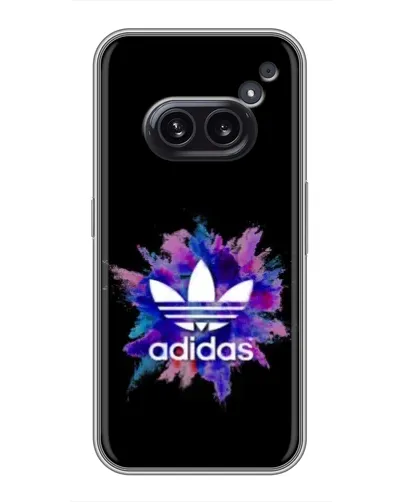 Чехол для Nothing Phone 2a с картинкой «Взрыв красок Adidas»