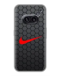 Чехол для Nothing Phone 2a с картинкой «Nike — карбоновая сетка»