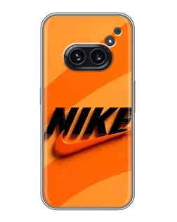 Чехол для Nothing Phone 2a с картинкой «Оранжевый драйв Nike»