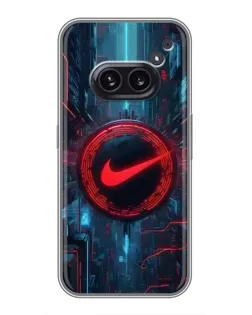 Чехол для Nothing Phone 2a с картинкой «Техногенный стиль Nike»