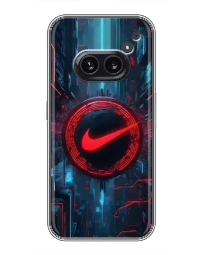 Чехол для Nothing Phone 2a с картинкой «Техногенный стиль Nike» Чехол для Nothing Phone 2a с картинкой «Техногенный стиль Nike»