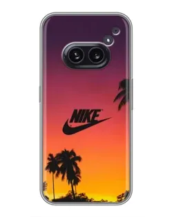 Чехол для Nothing Phone 2a с картинкой «Nike на закате солнца»