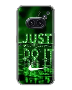 Чехол для Nothing Phone 2a с картинкой «Зеленый неоновый Nike»