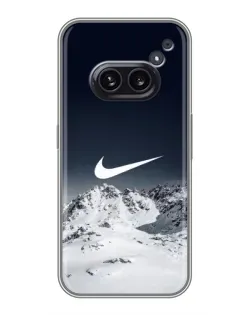 Чехол для Nothing Phone 2a с картинкой «Nike — зимние горы»