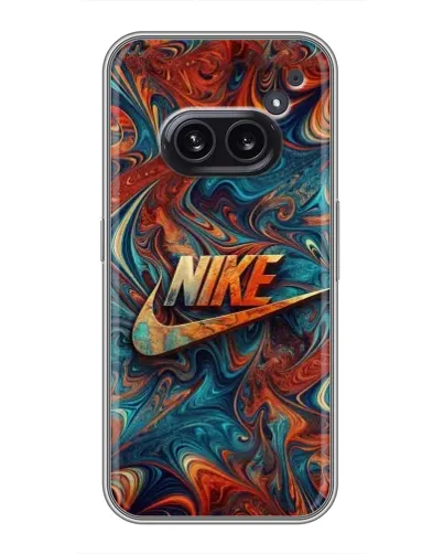 Чехол для Nothing Phone 2a с картинкой «Nike в абстракции» Чехол для Nothing Phone 2a с картинкой «Nike в абстракции»