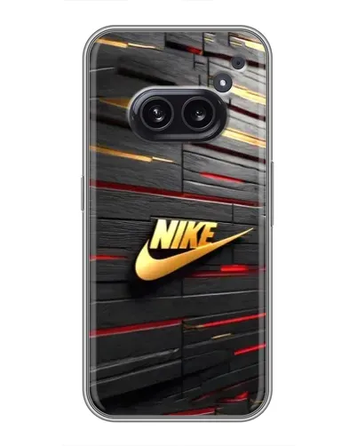 Чехол для Nothing Phone 2a с картинкой «Золотой Nike на металле» Чехол для Nothing Phone 2a с картинкой «Золотой Nike на металле»