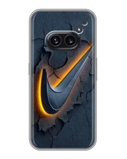 Чехол для Nothing Phone 2a с картинкой «Объемный логотип Найк»