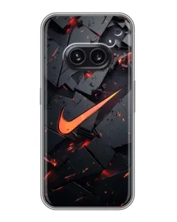 Чехол для Nothing Phone 2a с картинкой «Nike — эффект разломов»