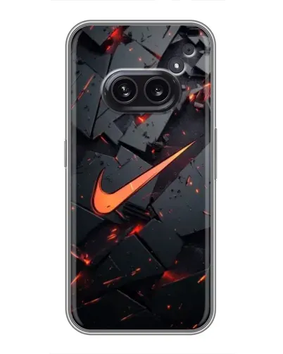 Чехол для Nothing Phone 2a с картинкой «Nike — эффект разломов» Чехол для Nothing Phone 2a с картинкой «Nike — эффект разломов»