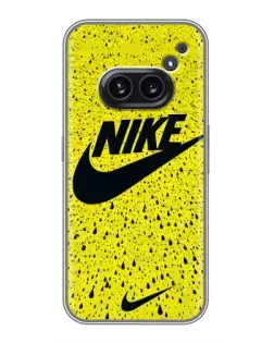 Чехол для Nothing Phone 2a с картинкой «Желтый текстурный Nike»