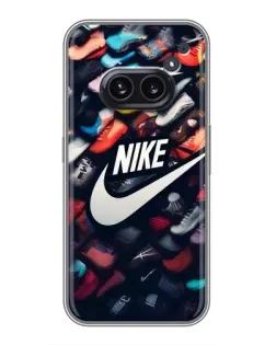 Чехол для Nothing Phone 2a с картинкой «Коллекция кроссовок Nike»