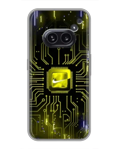 Чехол для Nothing Phone 2a с картинкой «Nike — золотая искра» Чехол для Nothing Phone 2a с картинкой «Nike — золотая искра»
