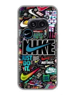 Чехол для Nothing Phone 2a с картинкой «Яркий коллаж Nike»