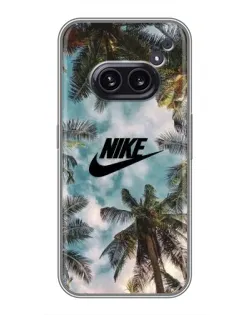 Чехол для Nothing Phone 2a с картинкой «Тропический принт Nike»