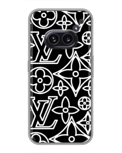 Чехол для Nothing Phone 2a с картинкой «Черно-белый узор LV» Чехол для Nothing Phone 2a с картинкой «Черно-белый узор LV»