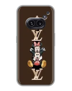Чехол для Nothing Phone 2a с картинкой «LV и Микки Маус»