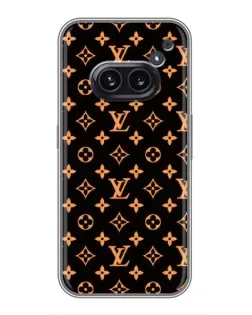 Чехол для Nothing Phone 2a с картинкой «Золотая монограмма LV»