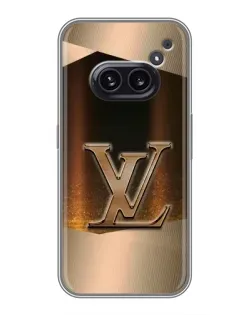 Чехол для Nothing Phone 2a с картинкой «LV — золотое сияние»
