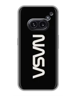 Чехол для Nothing Phone 2a с картинкой «NASA — вертикальный логотип»