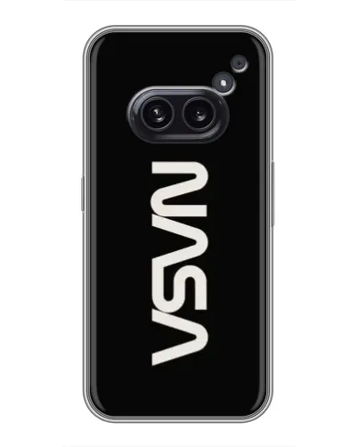 Чехол для Nothing Phone 2a с картинкой «NASA — вертикальный логотип»