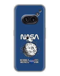 Чехол для Nothing Phone 2a с картинкой «NASA — лунная миссия»