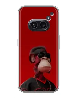 Чехол для Nothing Phone 2a с картинкой «Bored Ape в красном»