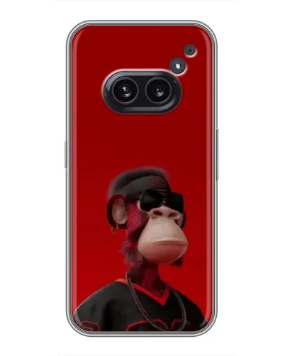 Чехол для Nothing Phone 2a с картинкой «Bored Ape в красном»