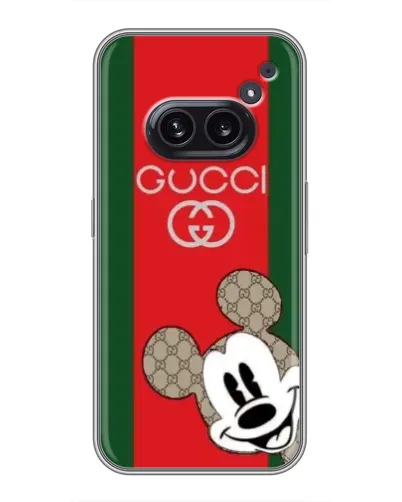 Чехол для Nothing Phone 2a с картинкой «Gucci — полосы и Микки» Чехол для Nothing Phone 2a с картинкой «Gucci — полосы и Микки»