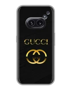 Чехол для Nothing Phone 2a с картинкой «Золотой логотип Gucci» Чехол для Nothing Phone 2a с картинкой «Золотой логотип Gucci»