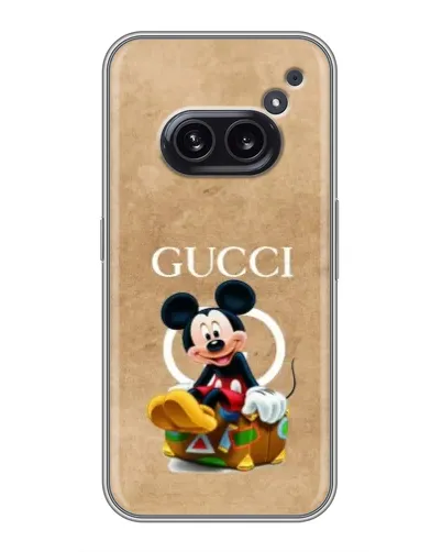 Чехол для Nothing Phone 2a с картинкой «Микки Маус Gucci — крафт» Чехол для Nothing Phone 2a с картинкой «Микки Маус Gucci — крафт»