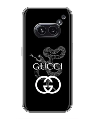Чехол для Nothing Phone 2a с картинкой «Gucci — серебряная змея» Чехол для Nothing Phone 2a с картинкой «Gucci — серебряная змея»