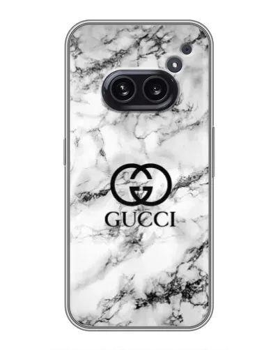 Чехол для Nothing Phone 2a с картинкой «Gucci — мраморный шик» Чехол для Nothing Phone 2a с картинкой «Gucci — мраморный шик»