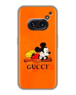 Чехол для Nothing Phone 2a с картинкой «Микки Маус Gucci — оранж» Чехол для Nothing Phone 2a с картинкой «Микки Маус Gucci — оранж»
