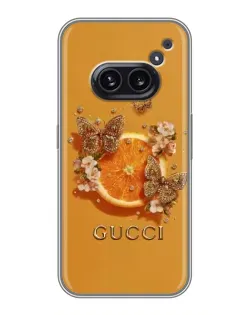 Чехол для Nothing Phone 2a с картинкой «Gucci — золотые бабочки» Чехол для Nothing Phone 2a с картинкой «Gucci — золотые бабочки»