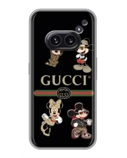 Чехол для Nothing Phone 2a с картинкой «Gucci — герои Disney и монограмма» Чехол для Nothing Phone 2a с картинкой «Gucci — герои Disney и монограмма»